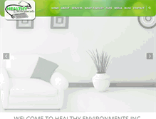 Tablet Screenshot of healthyenvironmentsinc.net